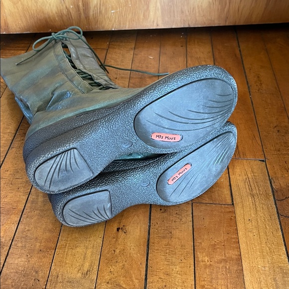 Miz Mooz Alex gladiator tall green leather boots - Picture 7 of 9